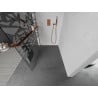 Mexen Kioto+ paroi de douche avec étagère Walk-in 80 x 200 cm, motif blanc, or rose - 800-080-121-60-85