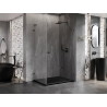 Mexen Lunar-B L cabine de douche pivotante droite 95 x 90 cm, transparent, gris canon brossé - 832L-095-090-66-00-P