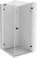 Mexen Lunar-B L cabine de douche pivotante droite 80 x 80 cm, transparent, noire - 832L-080-080-70-00-P