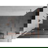 Mexen Kioto+ paroi de douche avec étagère Walk-in 140 x 200 cm, motif blanc, or rose - 800-140-121-60-97