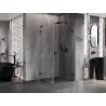 Mexen Lunar-B L cabine de douche battante droite 100 x 100 cm, transparent, noir - 832L-100-100-70-00-P