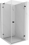 Mexen Lunar-B L cabine de douche battante droite 100 x 100 cm, transparent, noir - 832L-100-100-70-00-P