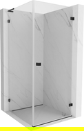 Mexen Lunar-B L cabine de douche pivotante droite 100 x 100 cm, transparent, noir - 832L-100-100-70-00-P