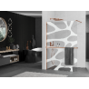 Mexen Kioto+ paroi de douche avec étagère Walk-in 120 x 200 cm, motif blanc, or rose - 800-120-121-60-97
