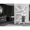 Mexen Kioto+ paroi de douche avec étagère Walk-in 70 x 200 cm, vague blanche, or rose - 800-070-121-60-97