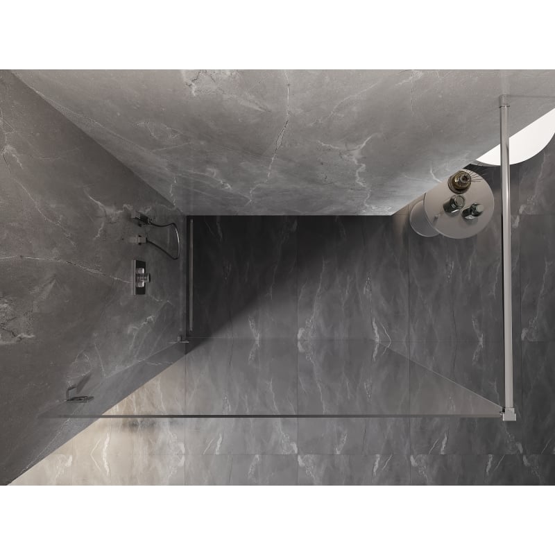 Mexen Lunar paroi de douche Walk-in gauche 50 x 200 cm, transparent 8 mm, chrome - 830-050-000-01-00-L