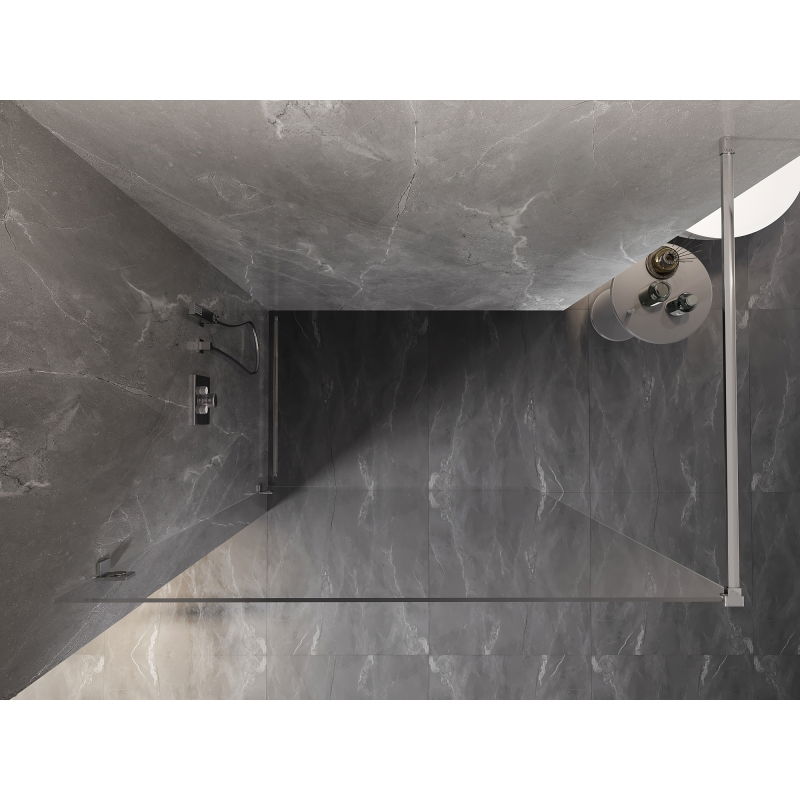 Mexen Lunar paroi de douche Walk-in gauche 100 x 200 cm, transparent 8 mm, chrome - 830-100-000-01-00-L