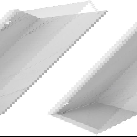 Mexen Lunar paroi de douche à l'italienne gauche 110 x 200 cm, transparent 8 mm, blanc - 830-110-000-20-00-L