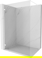 Paroi de douche Mexen Lunar Walk-in gauche 140 x 200 cm, transparente 8 mm, blanche - 830-140-000-20-00-L