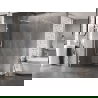 Paroi de douche Mexen Lunar Walk-in gauche 140 x 200 cm, transparente 8 mm, blanche - 830-140-000-20-00-L