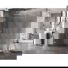 Paroi de douche Mexen Lunar Walk-in gauche 140 x 200 cm, transparente 8 mm, blanche - 830-140-000-20-00-L