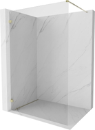 Mexen Lunar paroi de douche Walk-in gauche 130 x 200 cm, transparent 8 mm, dorée - 830-130-000-50-00-L