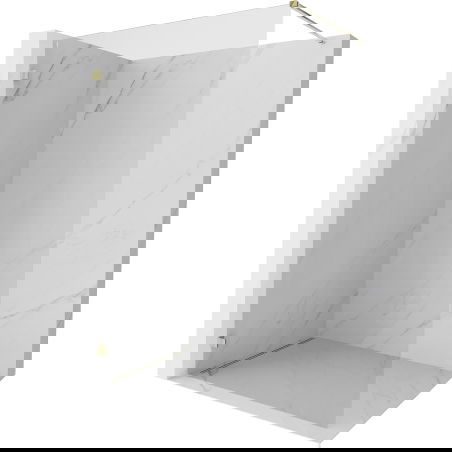 Mexen Lunar paroi de douche Walk-in gauche 140 x 200 cm, transparent 8 mm, doré - 830-140-000-50-00-L