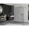Mexen Kioto paroi de douche indépendante 160 x 200 cm, transparent 8 mm, or - 800-160-002-50-00