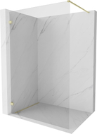 Mexen Lunar paroi de douche Walk-in gauche 120 x 200 cm, transparent 8 mm, or brossé - 830-120-000-55-00-L