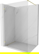 Paroi de douche Mexen Lunar Walk-in gauche 120 x 200 cm, transparent 8 mm, or brossé - 830-120-000-55-00-L