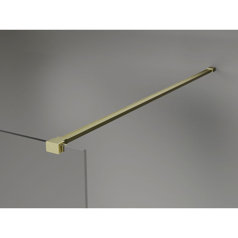 Mexen Lunar paroi de douche Walk-in gauche 120 x 200 cm, transparent 8 mm, or brossé - 830-120-000-55-00-L