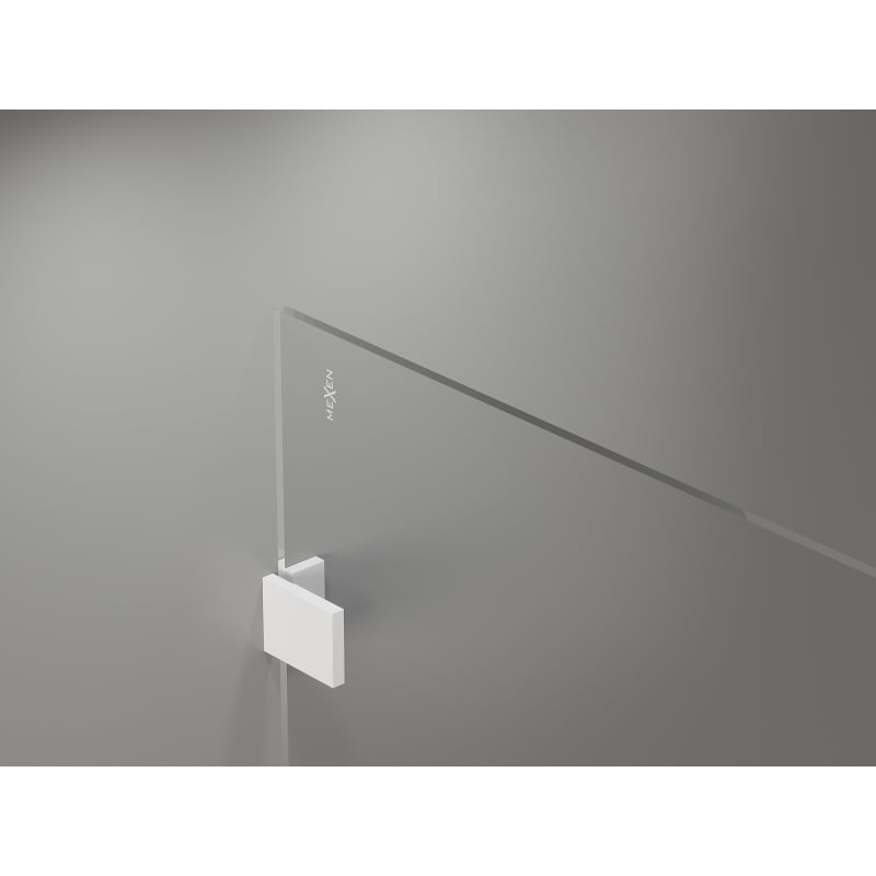 Mexen Lunar paroi de douche Walk-in gauche 60 x 200 cm, transparent 8 mm, blanc - 830-060-000-20-00-L