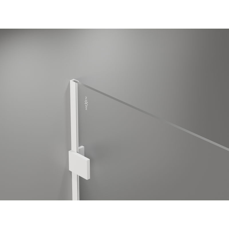 Mexen Lunar paroi de douche Walk-in gauche 150 x 200 cm, transparent 8 mm, blanche - 830-150-000-20-00-L