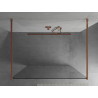 Mexen Kioto paroi de douche autoportante 120 x 200 cm, transparente 8 mm, or rose - 800-120-002-60-00