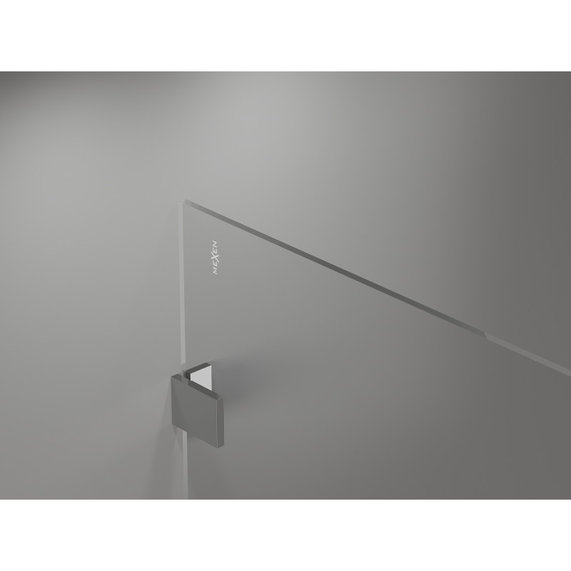 Mexen Lunar paroi de douche Walk-in gauche 80 x 200 cm, transparent 8 mm, chrome - 830-080-000-01-00-L