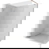 Panneau de douche Mexen Lunar Walk-in gauche 90 x 200 cm, transparent 8 mm, cuivre brossé - 830-090-000-65-00-L
