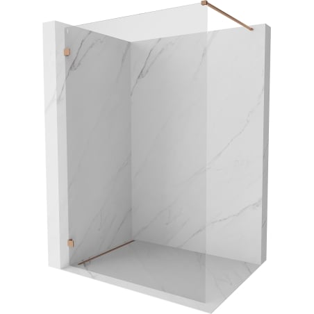 Mexen Lunar paroi de douche Walk-in gauche 110 x 200 cm, transparent 8 mm, cuivre brossé - 830-110-000-65-00-L