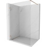 Mexen Lunar paroi de douche Walk-in gauche 110 x 200 cm, transparent 8 mm, cuivre brossé - 830-110-000-65-00-L