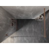 Mexen Lunar paroi de douche Walk-in gauche 110 x 200 cm, transparent 8 mm, cuivre brossé - 830-110-000-65-00-L