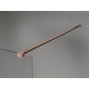 Mexen Lunar paroi de douche Walk-in gauche 110 x 200 cm, transparent 8 mm, cuivre brossé - 830-110-000-65-00-L
