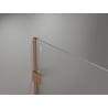 Mexen Lunar paroi de douche Walk-in gauche 110 x 200 cm, transparent 8 mm, cuivre brossé - 830-110-000-65-00-L