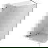 Mur de Douche Mexen Lunar Walk-in Gauche 50 x 200 cm, Transparent 8 mm, Noir - 830-050-000-70-00-L