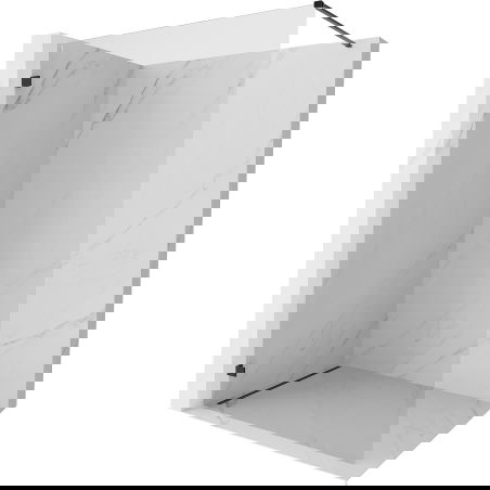 Mexen Lunar Paroi de douche Walk-in gauche 80 x 200 cm, transparent 8 mm, noir - 830-080-000-70-00-L