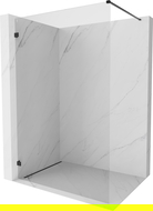 Mexen Lunar paroi de douche Walk-in gauche 110 x 200 cm, transparent 8 mm, noir - 830-110-000-70-00-L