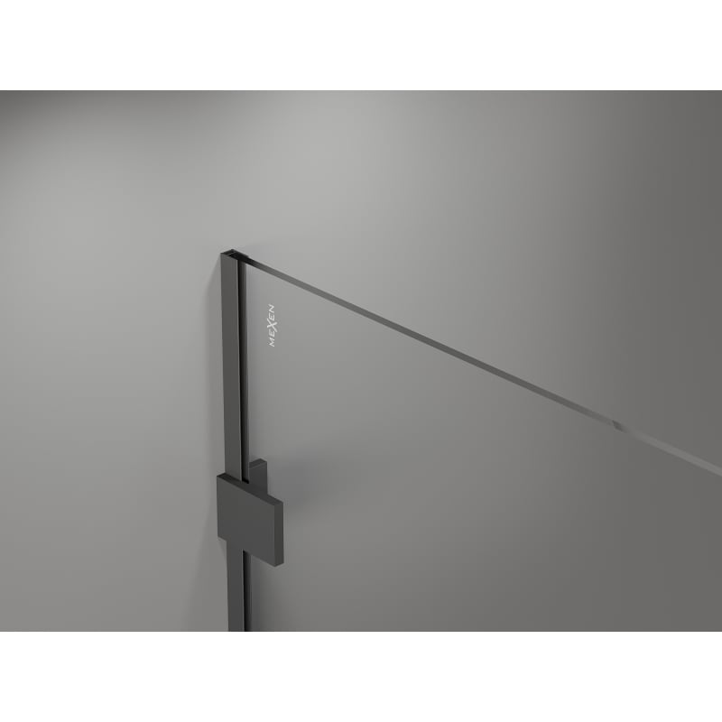 Mexen Lunar paroi de douche Walk-in gauche 100 x 200 cm, transparent 8 mm, métal gun - 830-100-000-95-00-L