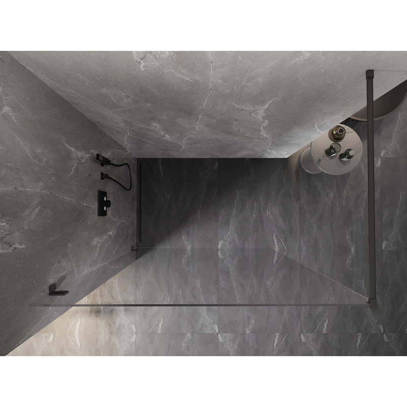 Mexen Lunar paroi de douche Walk-in gauche 120 x 200 cm, transparent 8 mm, métal canon - 830-120-000-95-00-L
