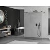 Mexen Kioto paroi de douche autoportante 150 x 200 cm, transparent 8 mm, noire - 800-150-002-70-00