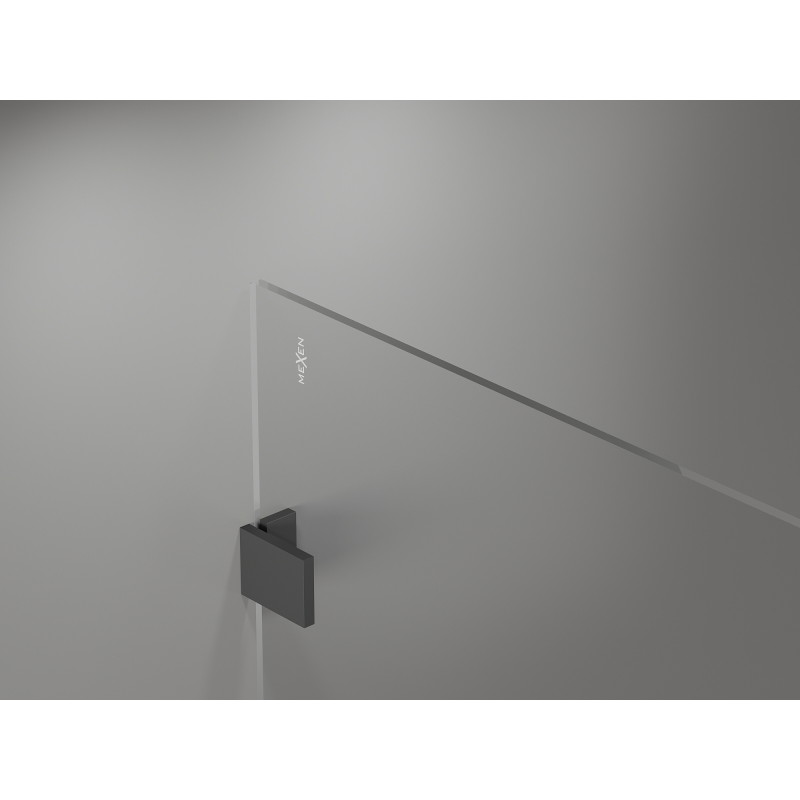 Mexen Lunar paroi de douche Walk-in gauche 140 x 200 cm, transparent 8 mm, gun metal - 830-140-000-95-00-L