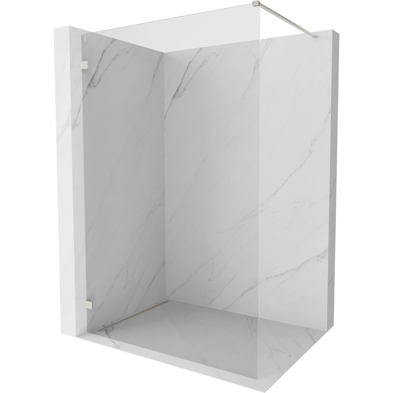 Mexen Lunar paroi de douche Walk-in gauche 60 x 200 cm, transparent 8 mm, nickel brossé - 830-060-000-97-00-L
