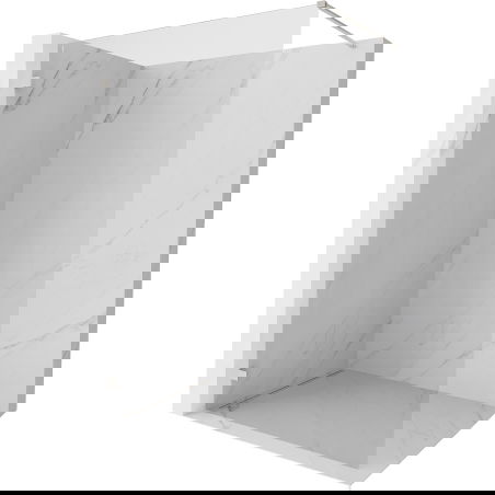 Mexen Lunar paroi de douche Walk-in gauche 60 x 200 cm, transparent 8 mm, nickel brossé - 830-060-000-97-00-L