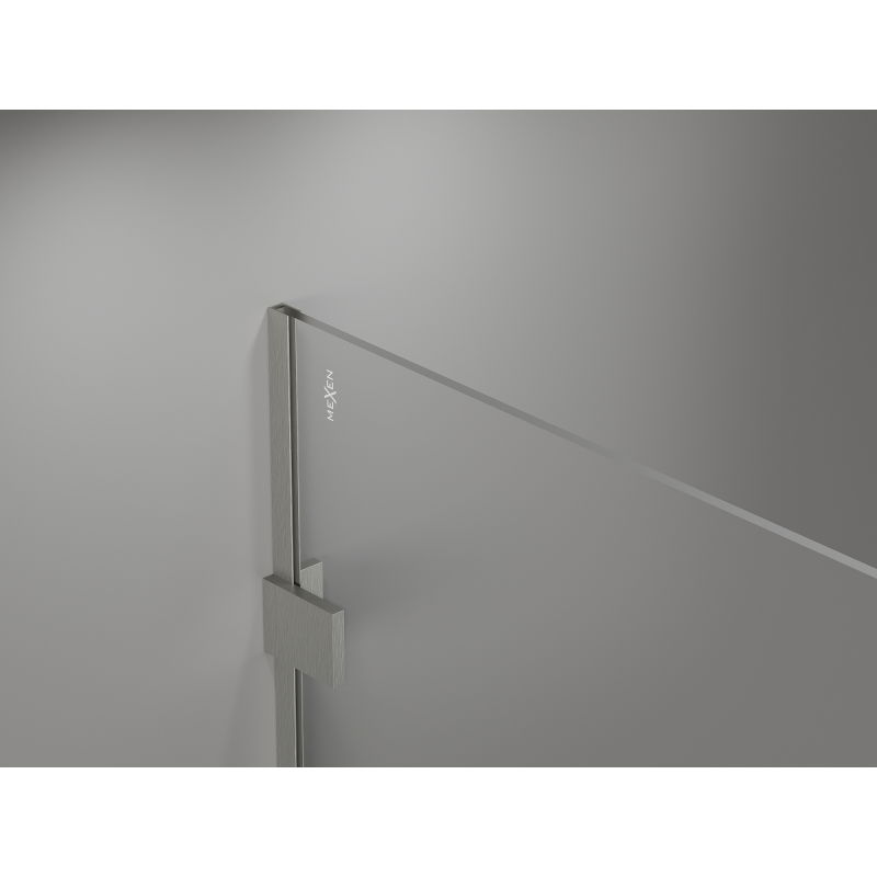 Mexen Lunar cloison de douche Walk-in gauche 70 x 200 cm, transparent 8 mm, nickel brossé - 830-070-000-97-00-L