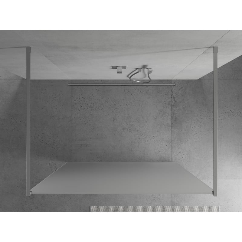 Mexen Kioto paroi de douche autoportante 100 x 200 cm, givre 8 mm, chrome - 800-100-002-01-30