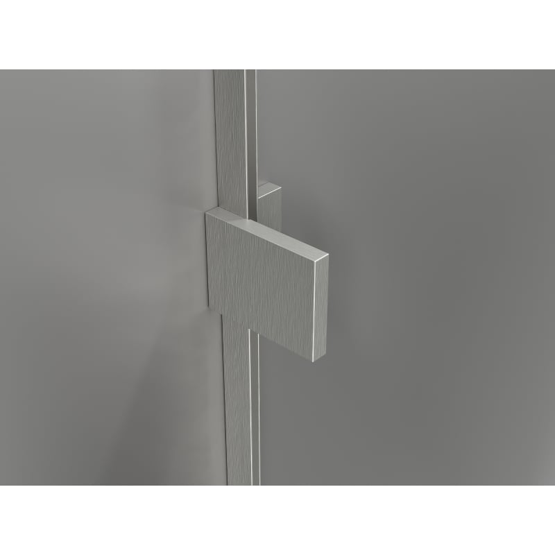 Mexen Lunar paroi de douche Walk-in gauche 140 x 200 cm, transparent 8 mm, nickel brossé - 830-140-000-97-00-L