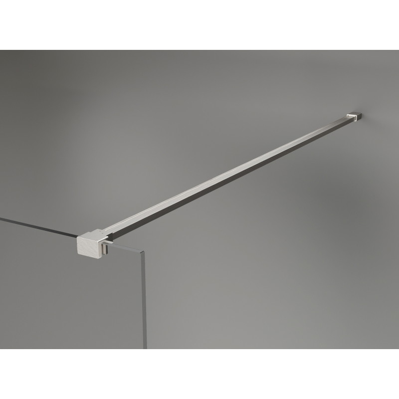 Mexen Lunar paroi de douche Walk-in gauche 140 x 200 cm, transparent 8 mm, nickel brossé - 830-140-000-97-00-L