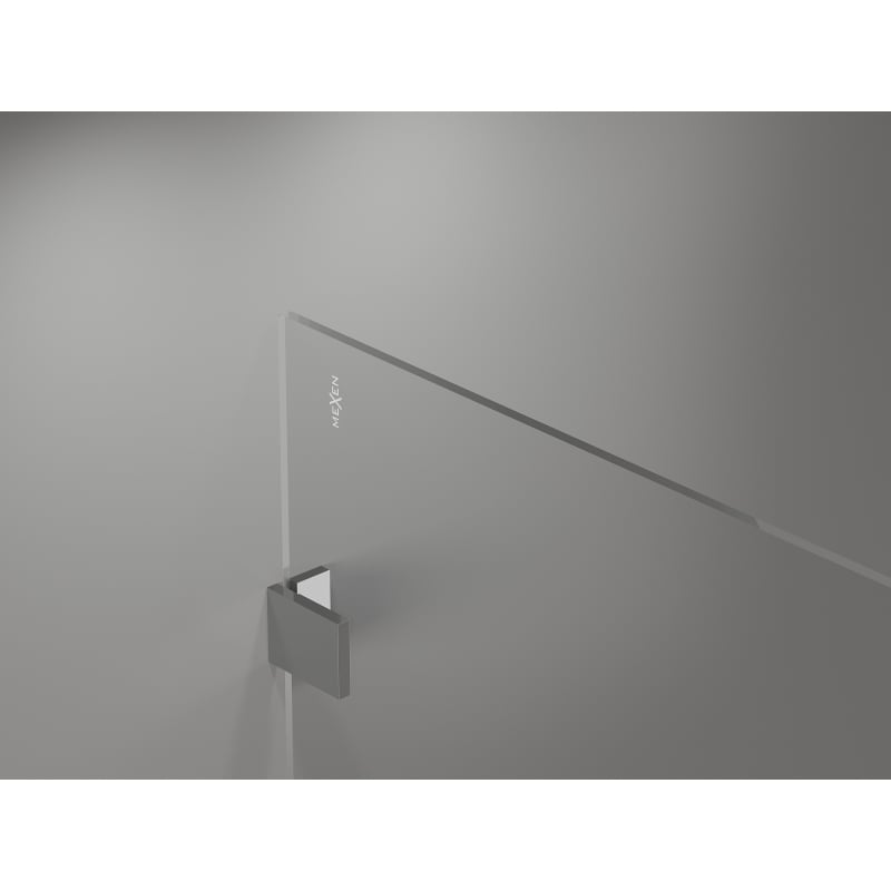Mexen Lunar paroi de douche Walk-in droite 80 x 200 cm, transparent 8 mm, chrome - 830-080-000-01-00-P