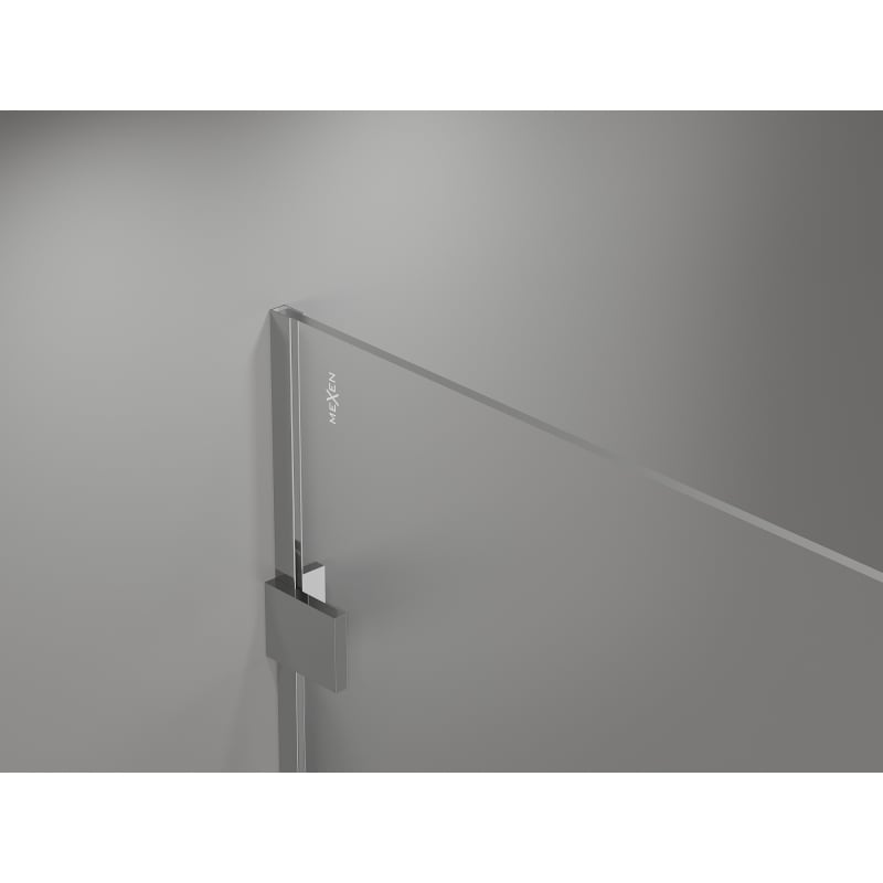 Mexen Lunar paroi de douche Walk-in droite 130 x 200 cm, transparent 8 mm, chrome - 830-130-000-01-00-P
