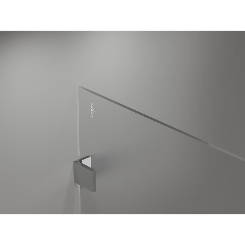 Mexen Lunar paroi de douche Walk-in droite 140 x 200 cm, transparent 8 mm, chrome - 830-140-000-01-00-P