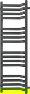 Mexen Loop radiateur de salle de bain 1250 x 375 mm, 666 W, anthracite - W129-1250-350-00-66