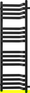 Radiateur salle de bain Mexen Loop 1250 x 375 mm, 666 W, noir - W129-1250-350-00-70