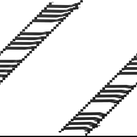 Radiateur de salle de bain Mexen Loop 1600 x 375 mm, 837 W, noir - W129-1600-350-00-70